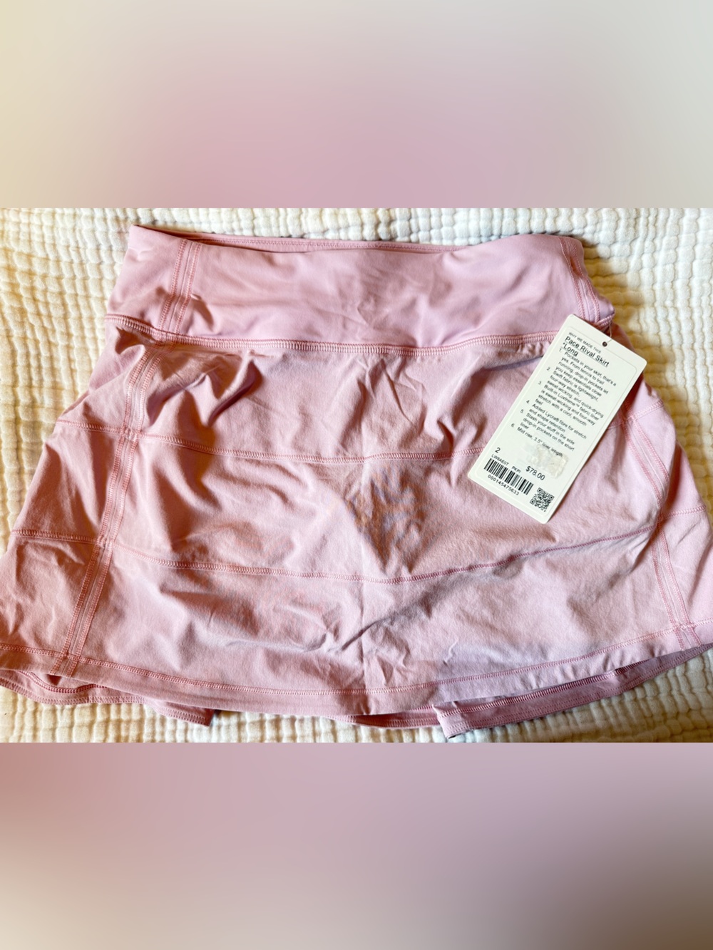 NWT Lululemon Pace Rival Skirt *Long - Size 2 - Pink Peony